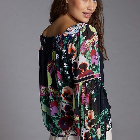 Anthropologie Tops - Lil Sire Anthropologie Floral Blouse